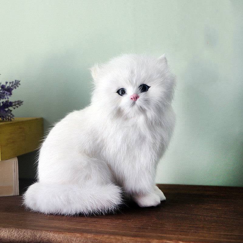 Handmade Imitation Persian Cat With Genuine Leather Fur, High-End Gifts, Jewelry And Crafts - YLORESHOP