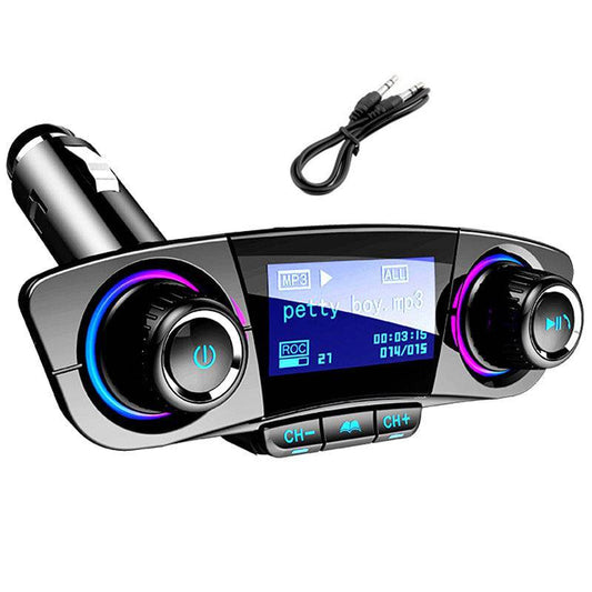 Caricatore per auto wireless Bluetooth Trasmettitore FM Lettore MP3 Adattatore radio USB USA