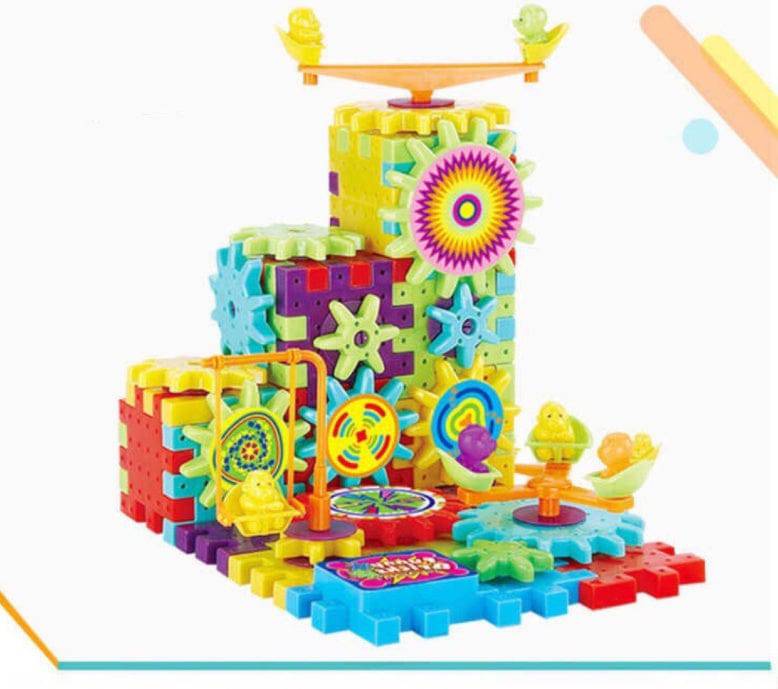 Ingranaggi elettrici Kit di costruzione di modelli 3D Blocchi di mattoni di plastica Giocattoli educativi per bambini