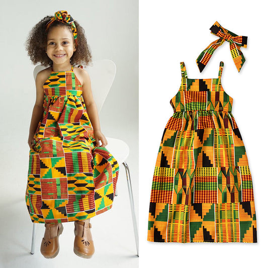 Strapless Strappy Skirt African Bohemian Style Dress - YLORESHOP