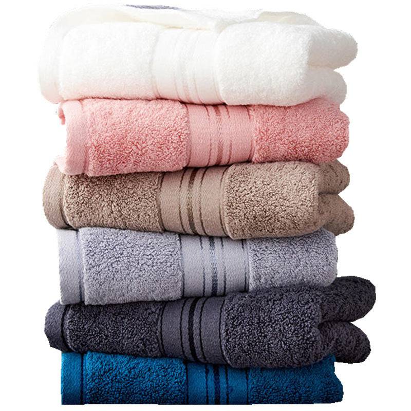 Pure Color Thick Cotton Bath Towel Set Towel Set Increased Pure Cotton Beach Towel Beauty Salon Bath Towel - YLORESHOP