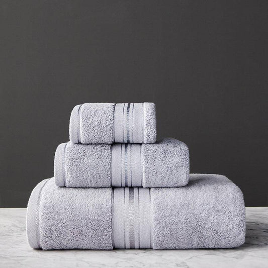 Pure Color Thick Cotton Bath Towel Set Towel Set Increased Pure Cotton Beach Towel Beauty Salon Bath Towel - YLORESHOP