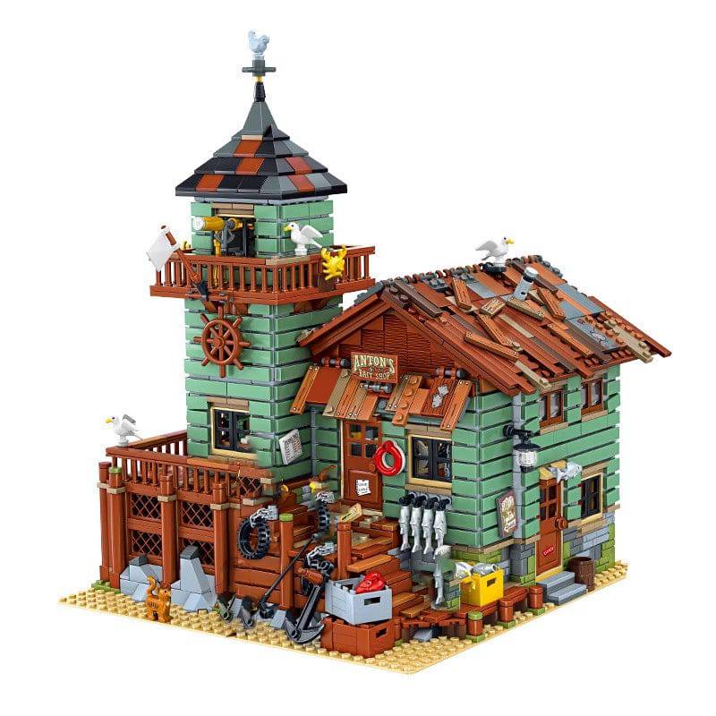 Blocchi Mattoni Vecchia serie di case da pesca Captain's Wharf Giocattoli per bambini Regali di Natale