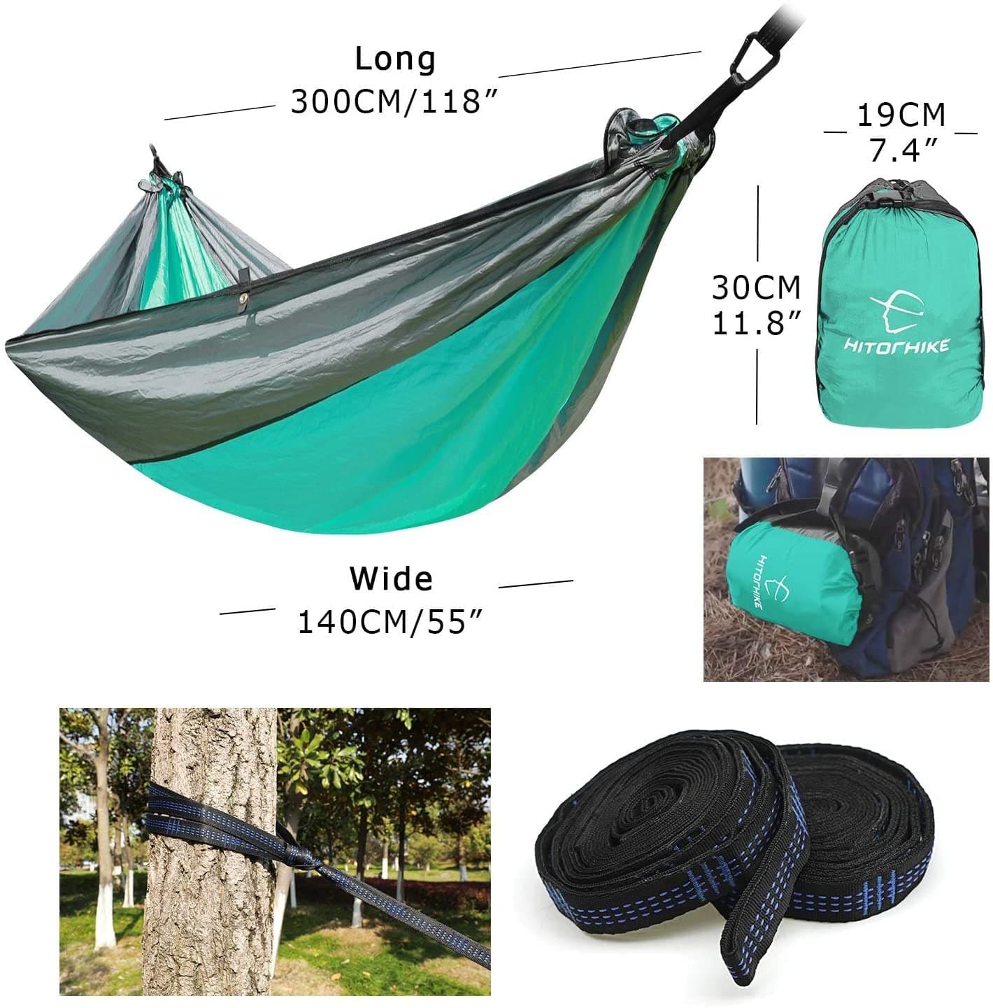 Backpacking Hammock - Portable Nylon Parachute Outdoor Double Hammock - YLORESHOP