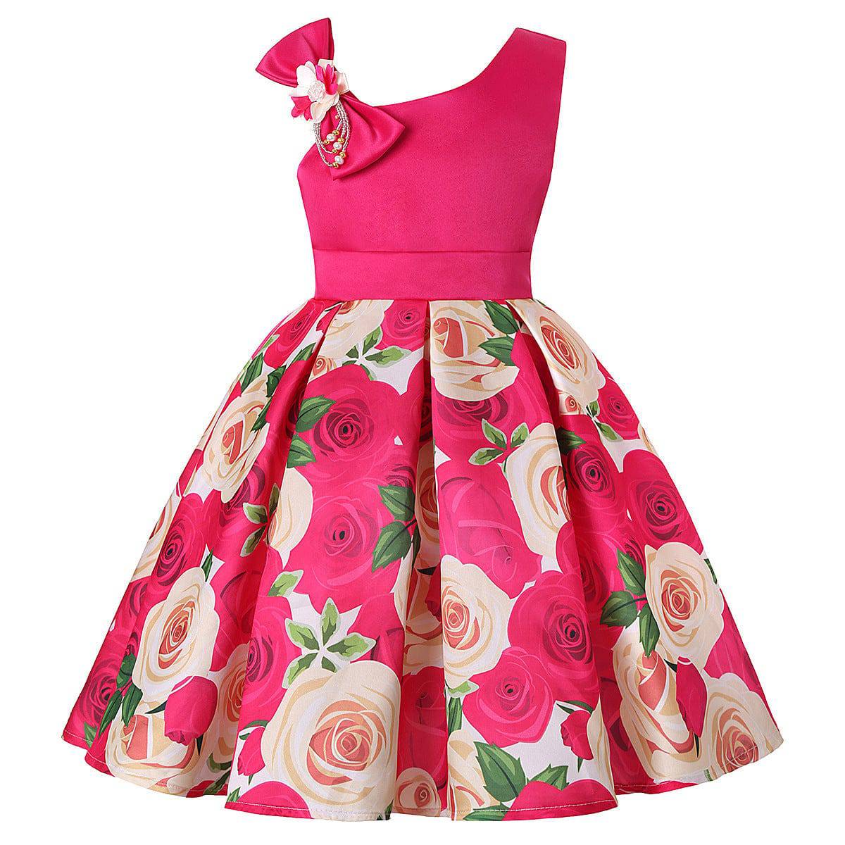 Girls' Dresses Girls' Princess Dresses Digital Print Children's Dresses - YLORESHOP