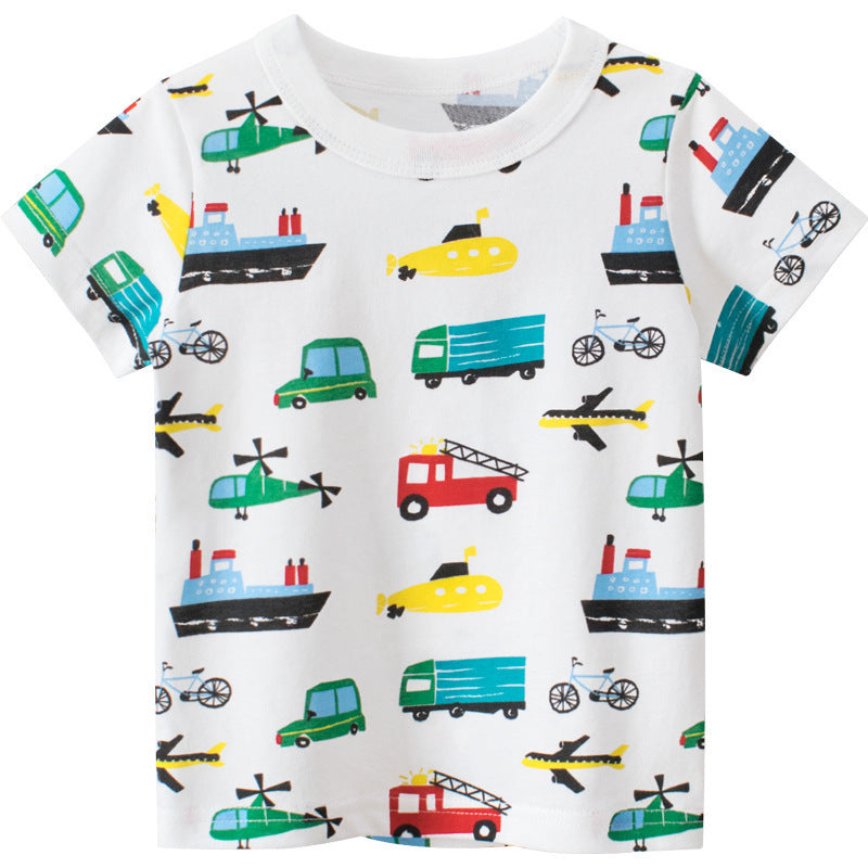 Children's Car Short-sleeved T-shirt - YLORESHOP
