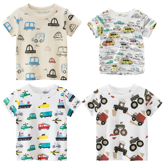 Children's Car Short-sleeved T-shirt - YLORESHOP
