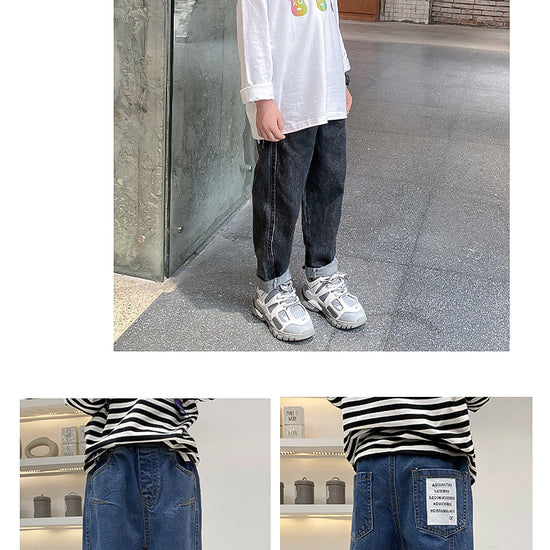 Boys' Jeans Spring And Autumn Trousers Spring New Children's Clothing, Big Children's Pants, Boys Korean Style - YLORESHOP