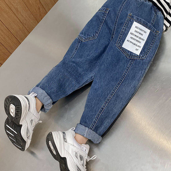 Boys' Jeans Spring And Autumn Trousers Spring New Children's Clothing, Big Children's Pants, Boys Korean Style - YLORESHOP