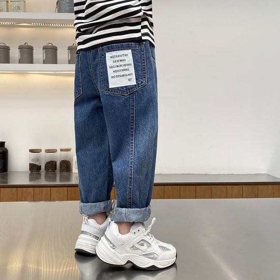 Boys' Jeans Spring And Autumn Trousers Spring New Children's Clothing, Big Children's Pants, Boys Korean Style - YLORESHOP