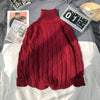 Solid Color Turtleneck Plus Size Pullover Sweater - YLORESHOP