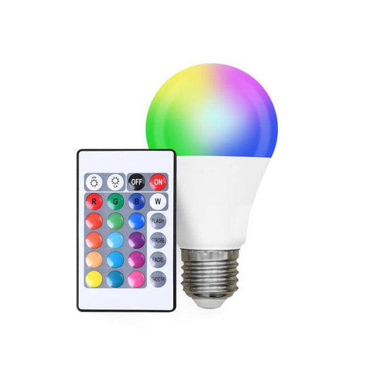 Lampadina che cambia colore, 16 colori, luce live, telecomando colorato, colore RGB, oscuramento intelligente per interni