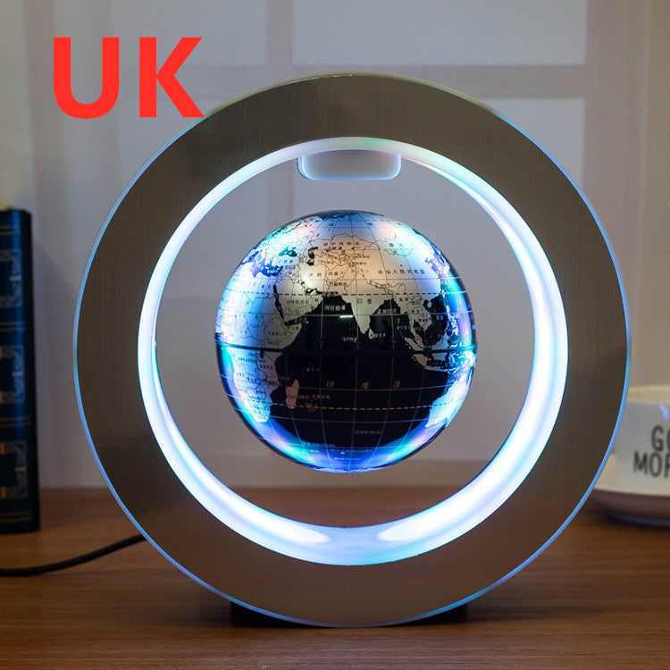 Round LED World Map Floating Globe Magnetic Levitation Light Anti Gravity Magic