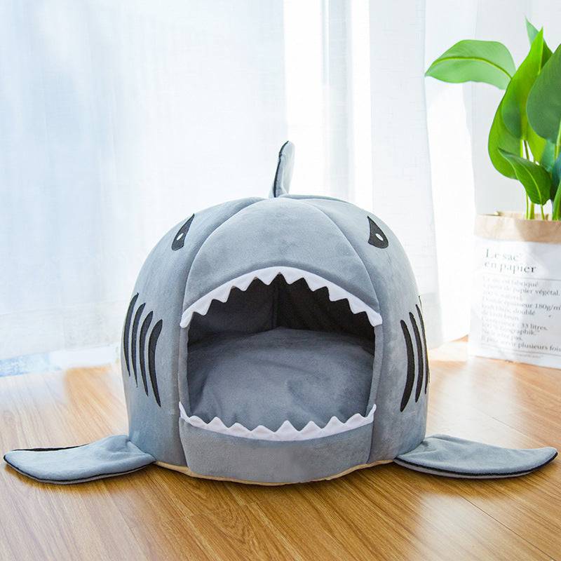 Creative Dual-Purpose Shark Pet Bed Small Dogs And Cats Warm Pet Bed - YLORESHOP