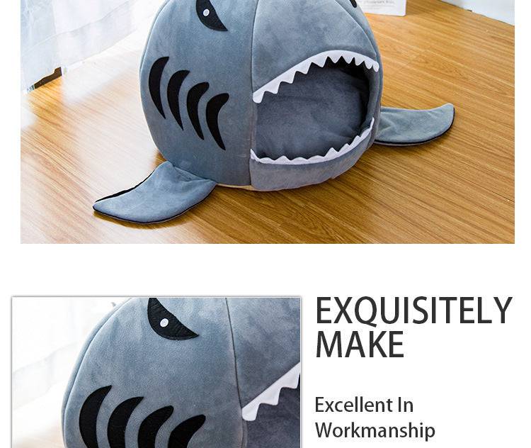 Creative Dual-Purpose Shark Pet Bed Small Dogs And Cats Warm Pet Bed - YLORESHOP