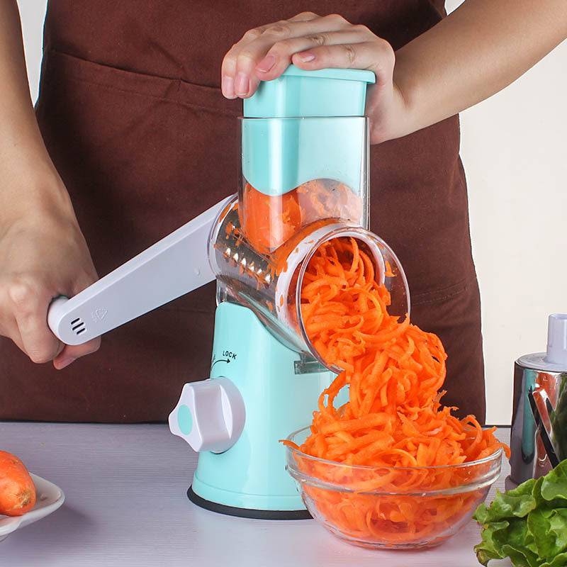 Food Processor Vegetable Chopper Kitchen Roller Gadgets Tool Vegetable Cutter Round Slicer Graters Potato Carrot Cheese Shredder - YLORESHOP