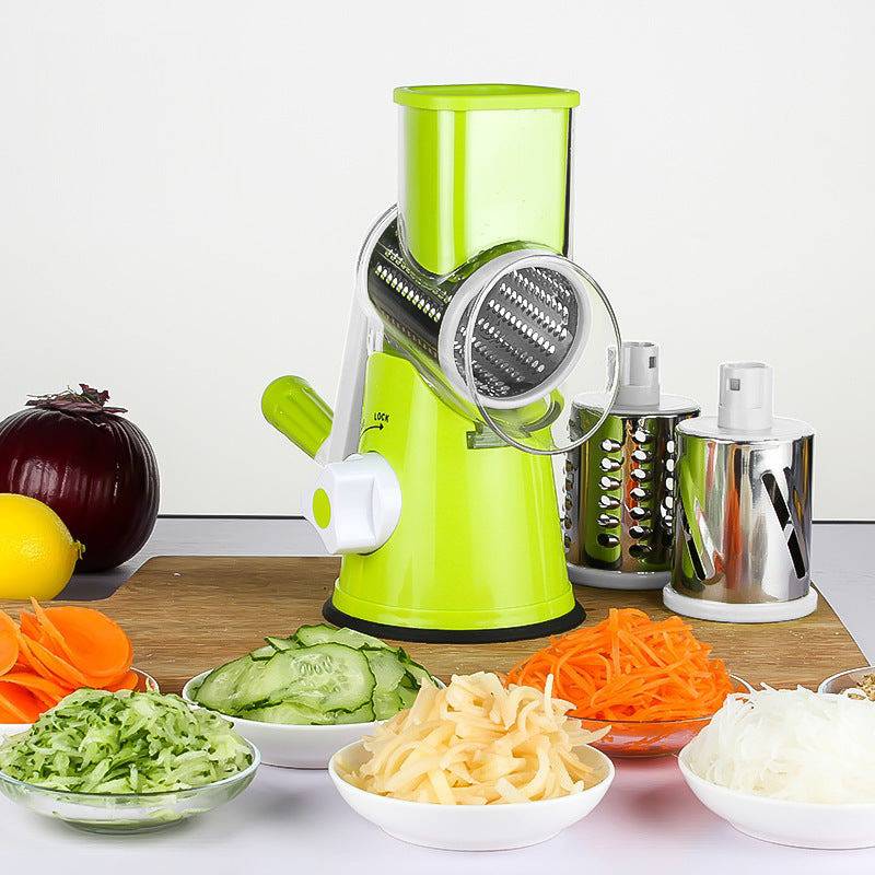 Food Processor Vegetable Chopper Kitchen Roller Gadgets Tool Vegetable Cutter Round Slicer Graters Potato Carrot Cheese Shredder - YLORESHOP