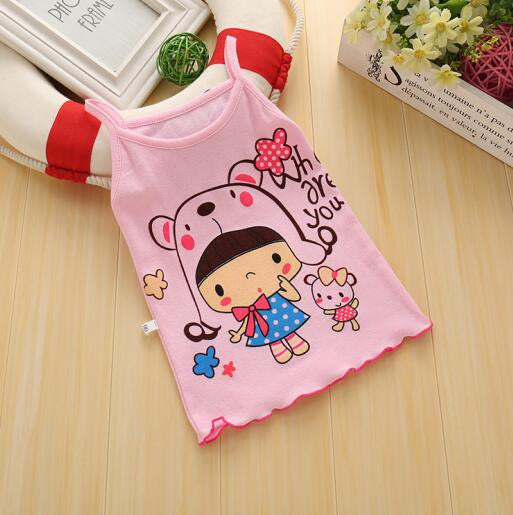 Girls Camisole Cotton Children'S Kids Baby Base Thin Summer Little Girls Wear Middle-Aged Children'S Underwear - YLORESHOP