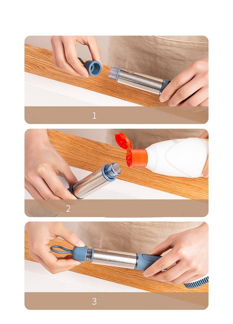 New Multifunctional Dish Brush Household Kitchen Oily Sponge Long Handle Cleaning Brush - YLORESHOP