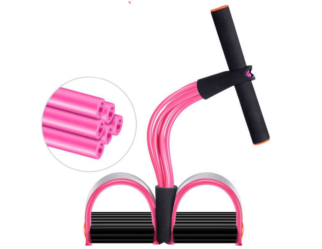 Natural Latex Foot Pedal Elastic Pull Rope with Handle Fitness Equipment Bodybuilding Expander - YLORESHOP