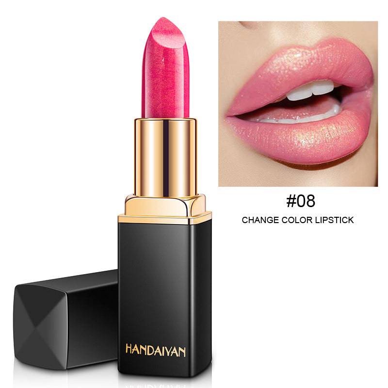 Shiny Metallic Lipstick Pearlescent Color Temperature Change Lipstick Gilt Lipstick - YLORESHOP