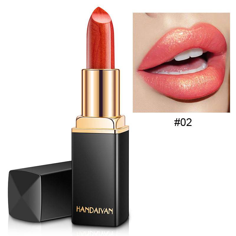 Shiny Metallic Lipstick Pearlescent Color Temperature Change Lipstick Gilt Lipstick - YLORESHOP