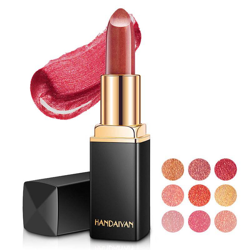 Shiny Metallic Lipstick Pearlescent Color Temperature Change Lipstick Gilt Lipstick - YLORESHOP