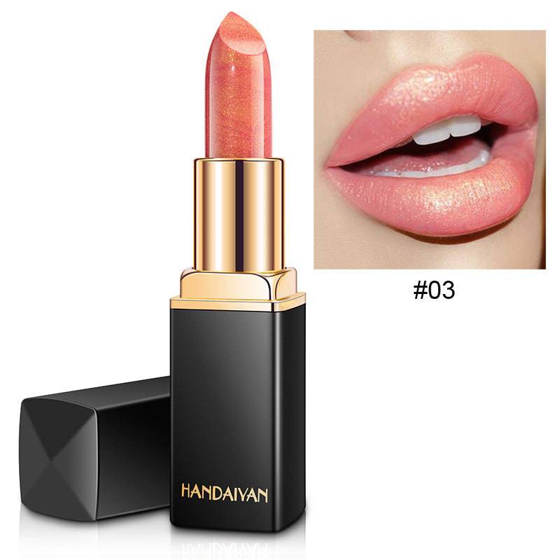 Shiny Metallic Lipstick Pearlescent Color Temperature Change Lipstick Gilt Lipstick - YLORESHOP