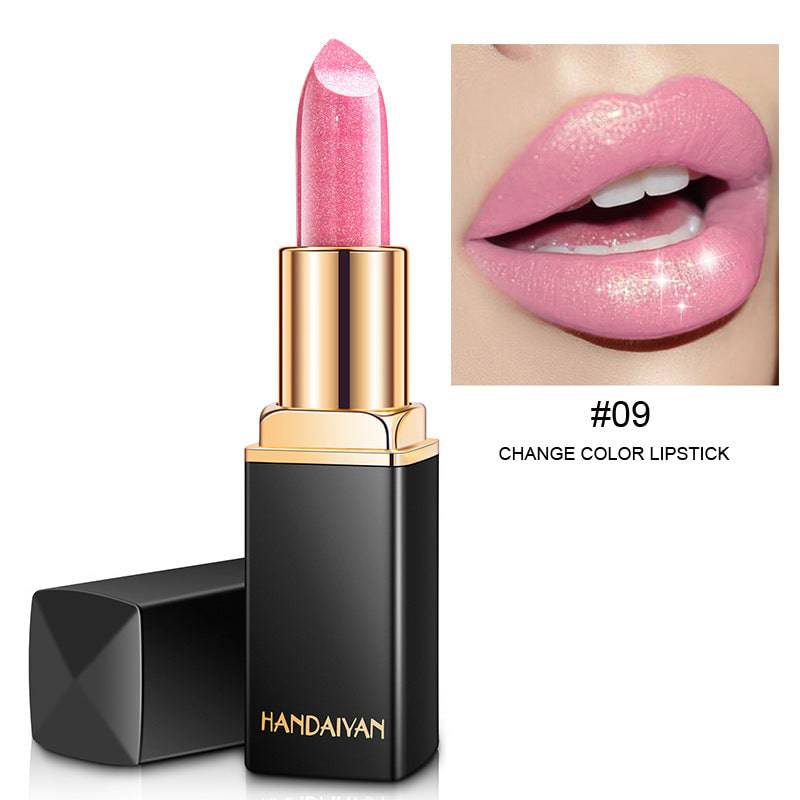 Shiny Metallic Lipstick Pearlescent Color Temperature Change Lipstick Gilt Lipstick - YLORESHOP