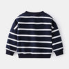 Spring Boys Striped Sweater Casual Loose Round Neck Pullover Sweater Cotton - YLORESHOP