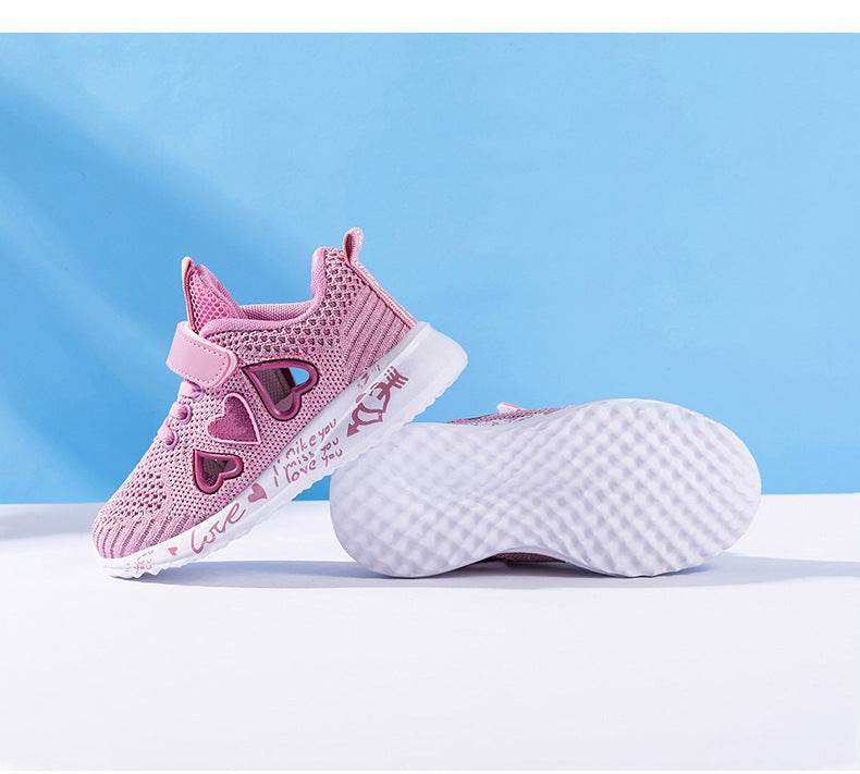 Casual Shoes Light Mesh Sneakers Kids Summer Children Fashion Tenis Cute Sport Cartoon Female Running Sock Footwear - YLORESHOP