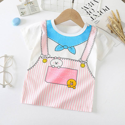 Children's Short-sleeved T-shirt cotton Baby Half-sleeved Bottoming Shirt - YLORESHOP