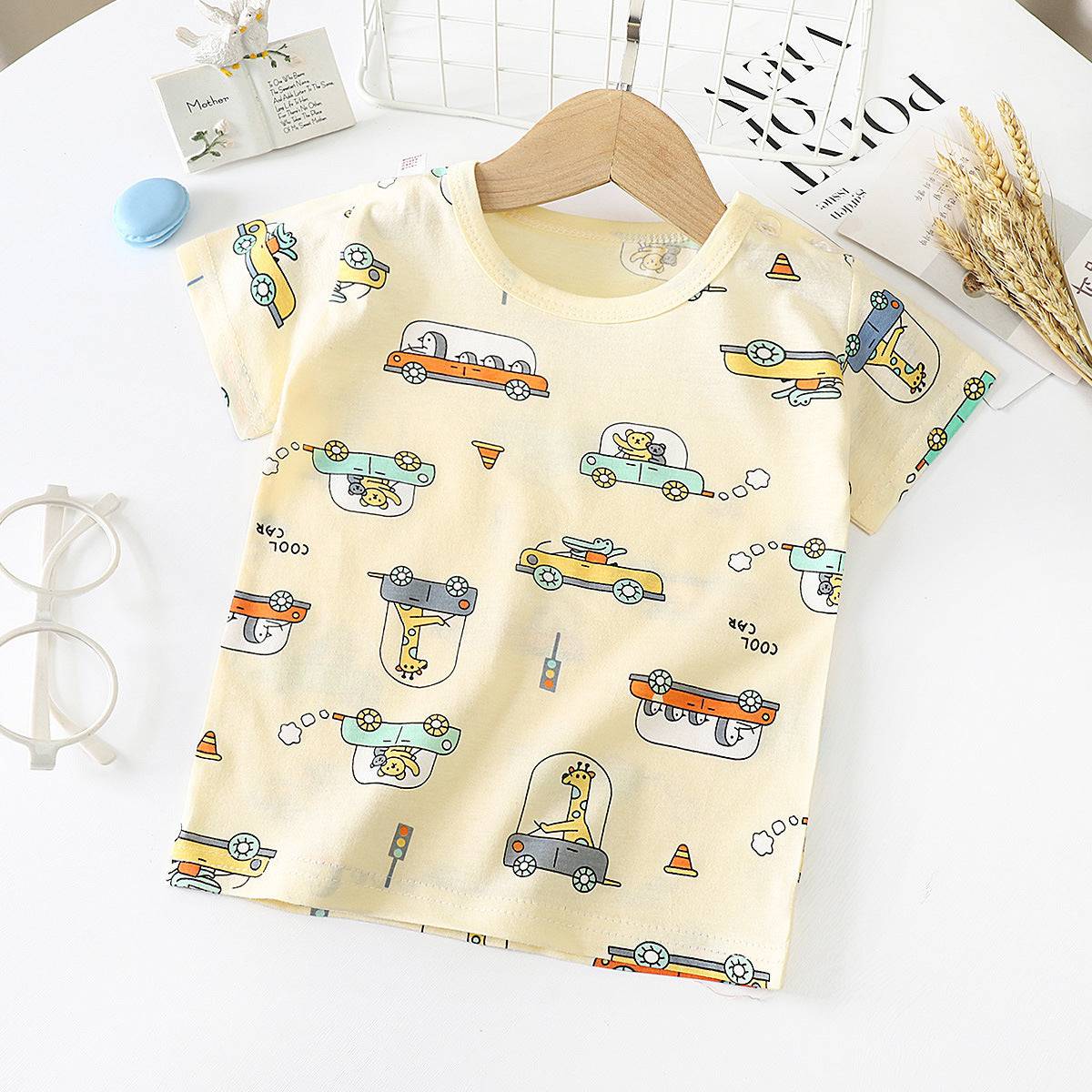 Children's Short-sleeved T-shirt cotton Baby Half-sleeved Bottoming Shirt - YLORESHOP