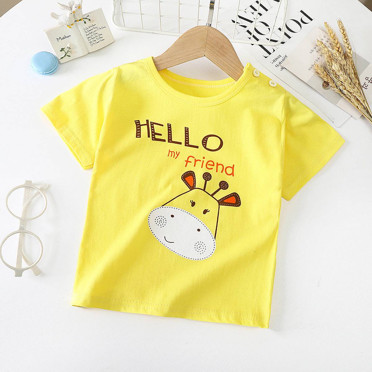 Children's Short-sleeved T-shirt cotton Baby Half-sleeved Bottoming Shirt - YLORESHOP