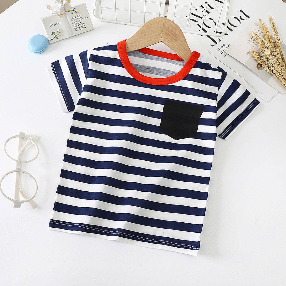 Children's Short-sleeved T-shirt cotton Baby Half-sleeved Bottoming Shirt - YLORESHOP