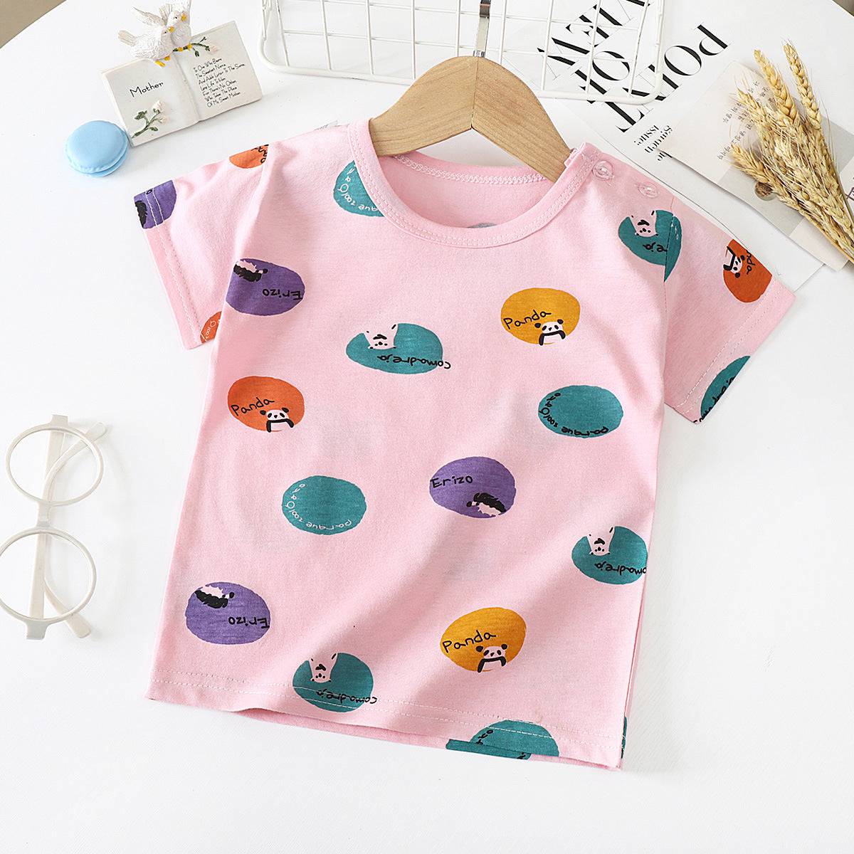 Children's Short-sleeved T-shirt cotton Baby Half-sleeved Bottoming Shirt - YLORESHOP