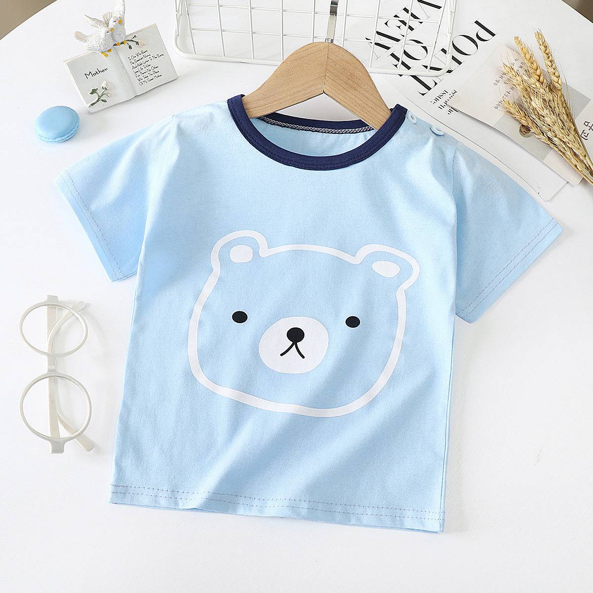 Children's Short-sleeved T-shirt cotton Baby Half-sleeved Bottoming Shirt - YLORESHOP