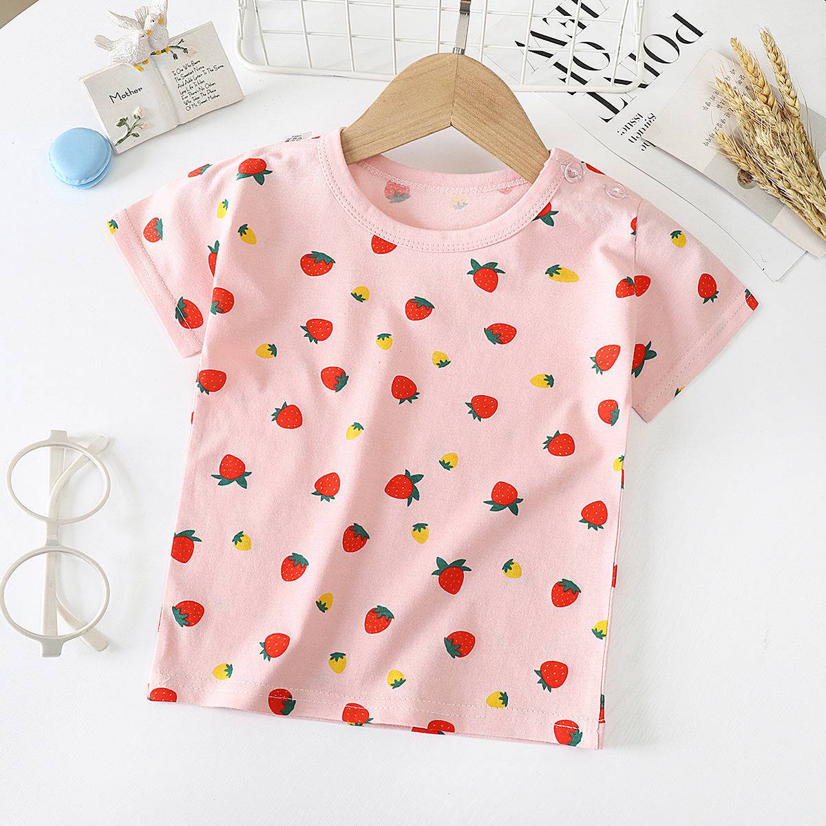 Children's Short-sleeved T-shirt cotton Baby Half-sleeved Bottoming Shirt - YLORESHOP