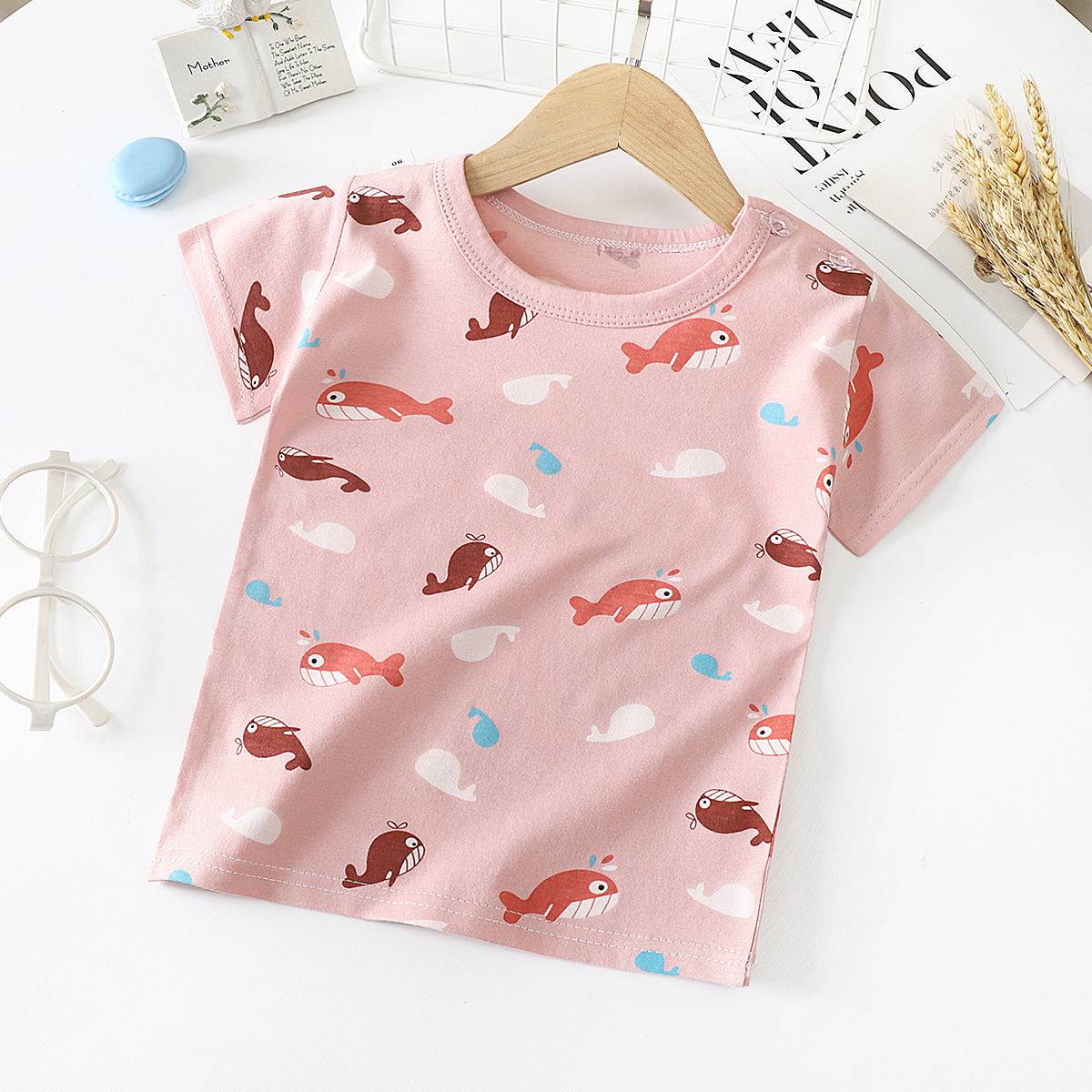 Children's Short-sleeved T-shirt cotton Baby Half-sleeved Bottoming Shirt - YLORESHOP