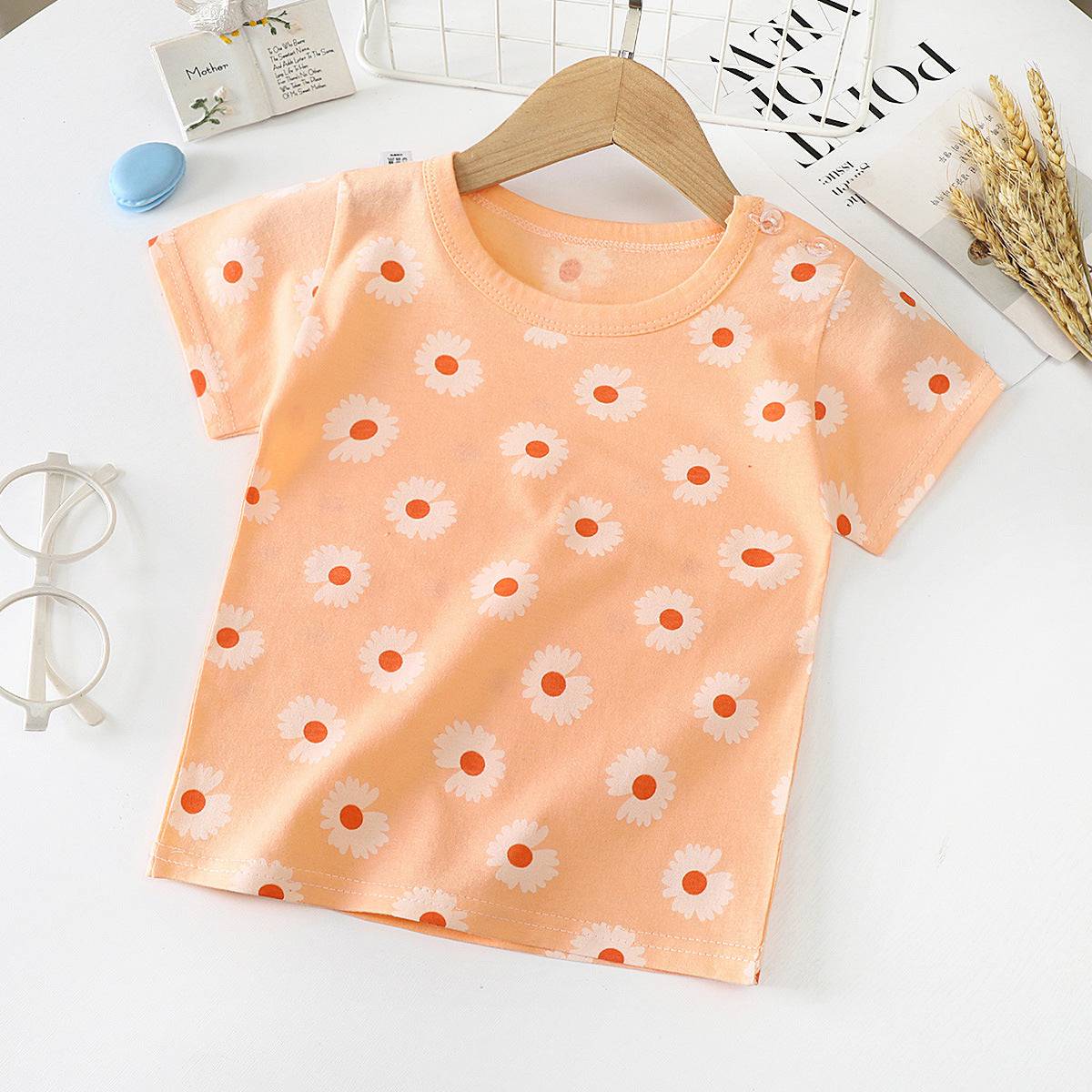 Children's Short-sleeved T-shirt cotton Baby Half-sleeved Bottoming Shirt - YLORESHOP