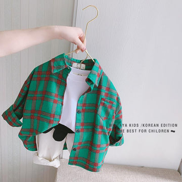 Children's Plaid Shirts In Baby Shirts For Men And Women - YLORESHOP