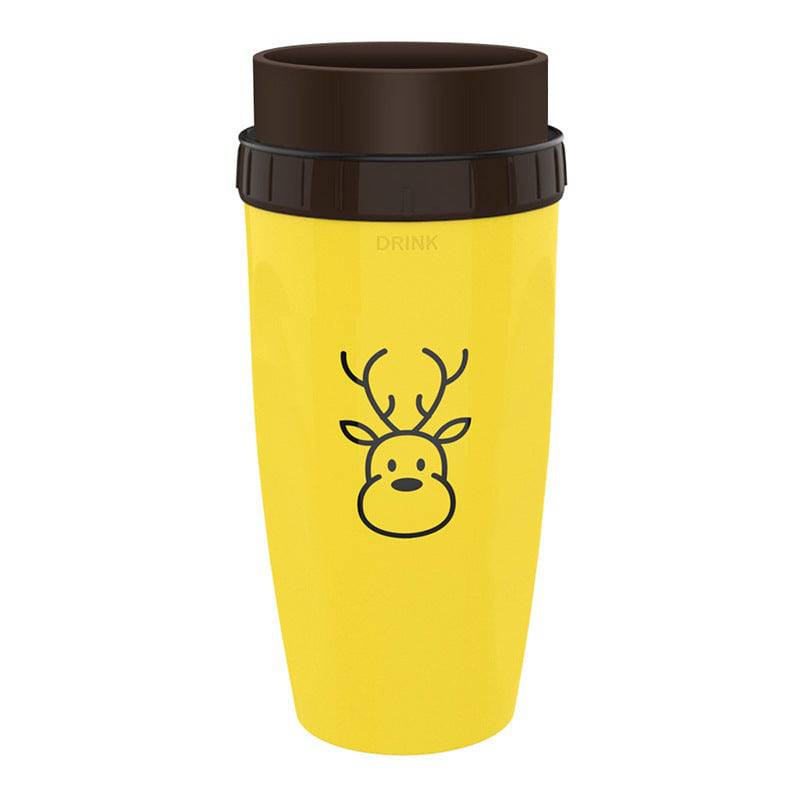 No Cover Twist Cup Travel Portable Cup Double Insulation Tumbler Straw Sippy Water Bottles Portable For Children Adults - YLORESHOP