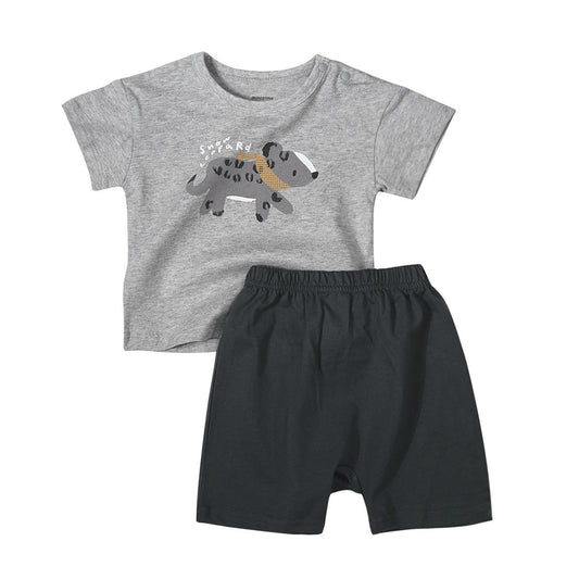 Western Style Baby Cotton Short-sleeved T-shirt Shorts Loose Suit For Men And Women - YLORESHOP