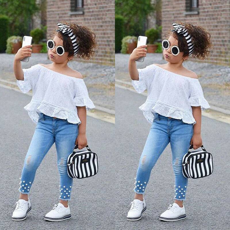 Camicia Pantaloncini Bambina Ragazza Abbigliamento per bambini per neonati Set per bambini