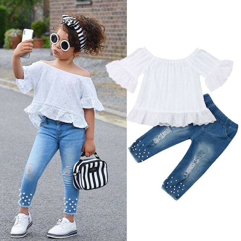 Camicia Pantaloncini Bambina Ragazza Abbigliamento per bambini per neonati Set per bambini