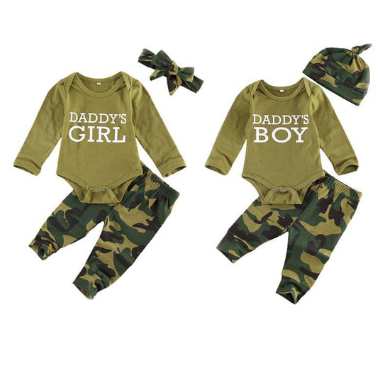 New Products Set Letter Camouflage Printed Children Set - YLORESHOP