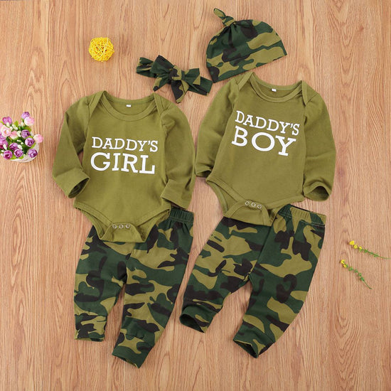 New Products Set Letter Camouflage Printed Children Set - YLORESHOP