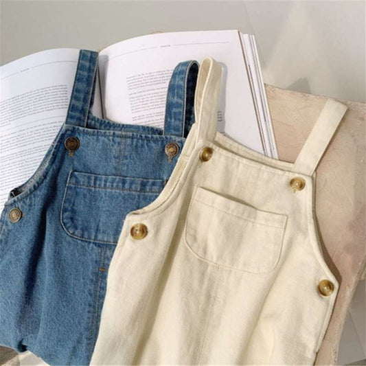 Denim Overalls Trousers Summer Children Middle And Small Children - YLORESHOP