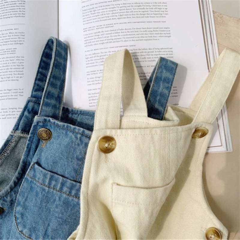Denim Overalls Trousers Summer Children Middle And Small Children - YLORESHOP