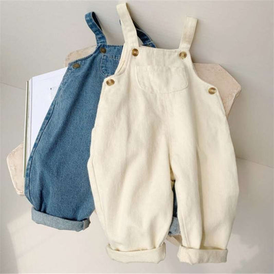 Denim Overalls Trousers Summer Children Middle And Small Children - YLORESHOP